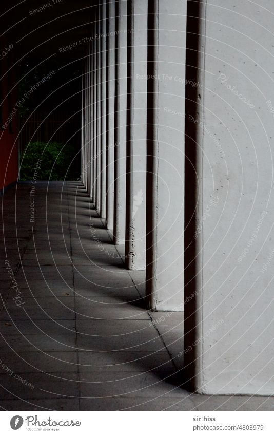 [hansa BER 2022] Arcades black black/white pergola columns piers off Prefab construction Architecture Light Shadow