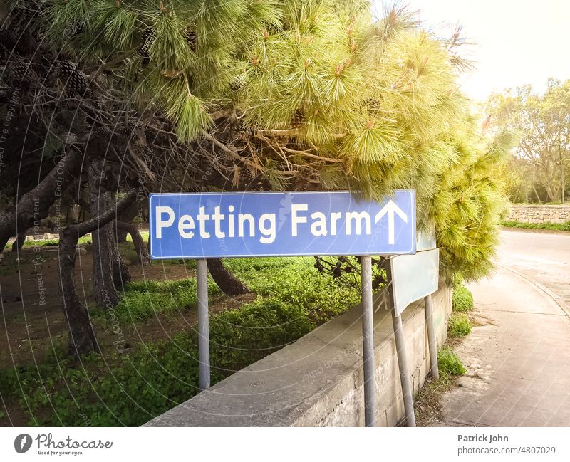 Off to the petting zoo Petting zoo Petting Farm Whimsical Exterior shot Zoo Malta Signage