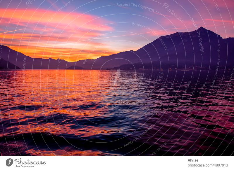 2021 12 30 Bellagio sunset at the lake 1 landscape travel tourism italy nature mountain water como sky colorful beautiful scenery view europe summer scenic