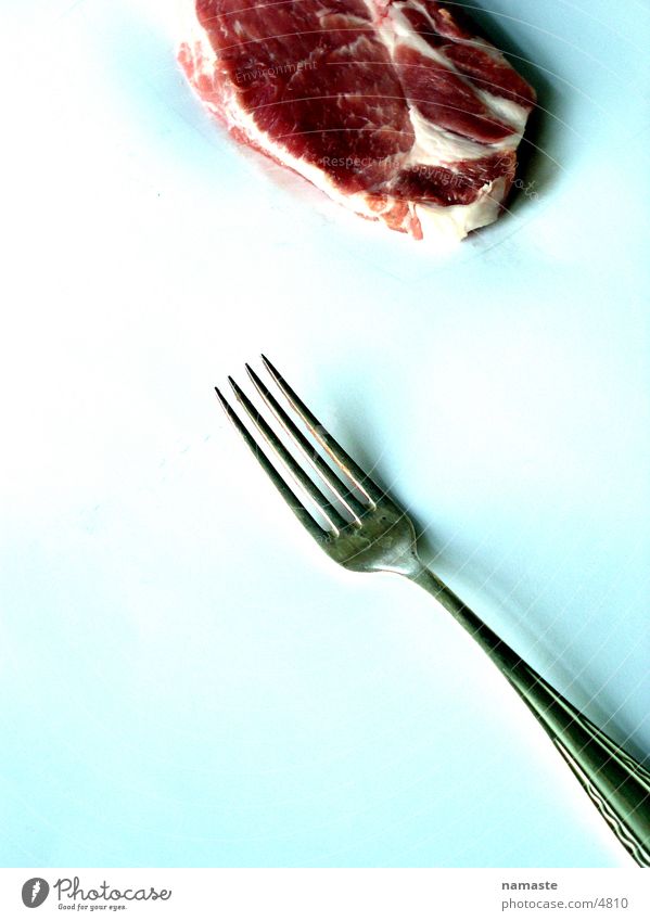 flesh and pain and fork Meat Red Fork Disgust Cow Nutrition Anger Aggravation Blood Beef