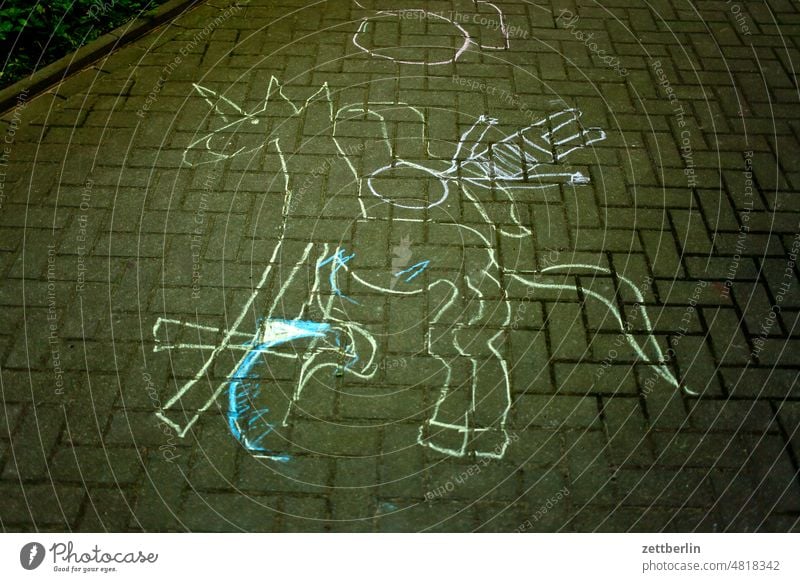 unicorn Remark embassy letter Colour graffiti Grafitto illustration Children's drawing Chalk Chalk drawing Art Wall (barrier) Message message Slogan