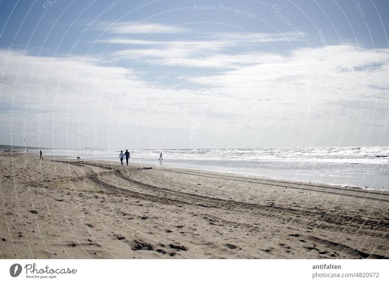 Katwijk aan Zee I Ocean North Sea Horizon Water Sky Blue Exterior shot Colour photo Waves coast Nature Landscape Beach Vacation & Travel Far-off places Day