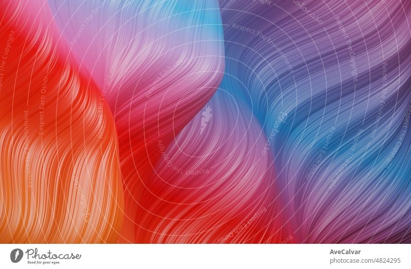 Modern 3D Abstract Background with Curvy Surface. multiple color Wallpaper with Copy-Space. Pattern wallpaper Abstract fluid. Glossy Texture. Colorful 3D Render banner style image