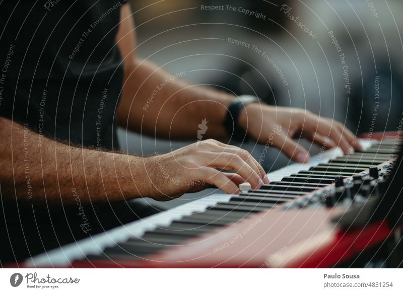 Close up pianist playing Close-up Piano Pianist Concert Orchestra Music Musician Playing Classical Sound Practice Artist Musical instrument Fingers Make music
