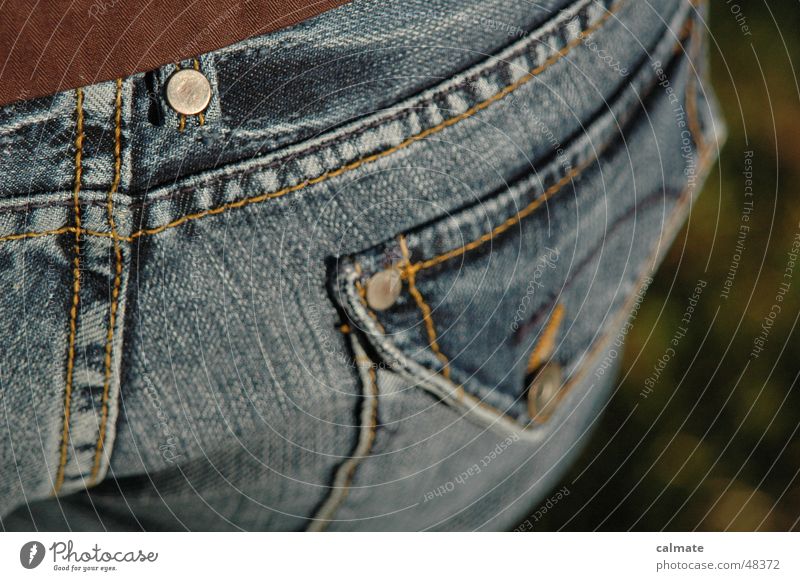 - pants pocket - Bottom Half Jacket Jeans Leather jacket Stitching right trouser pocket Rivet Floor covering