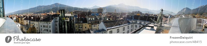 Innsbruck south panorama Federal State of Tyrol South Panorama (View) Town Roof Sunbathing Relaxation stitched Sky Mountain chilling rooftop terrace Large