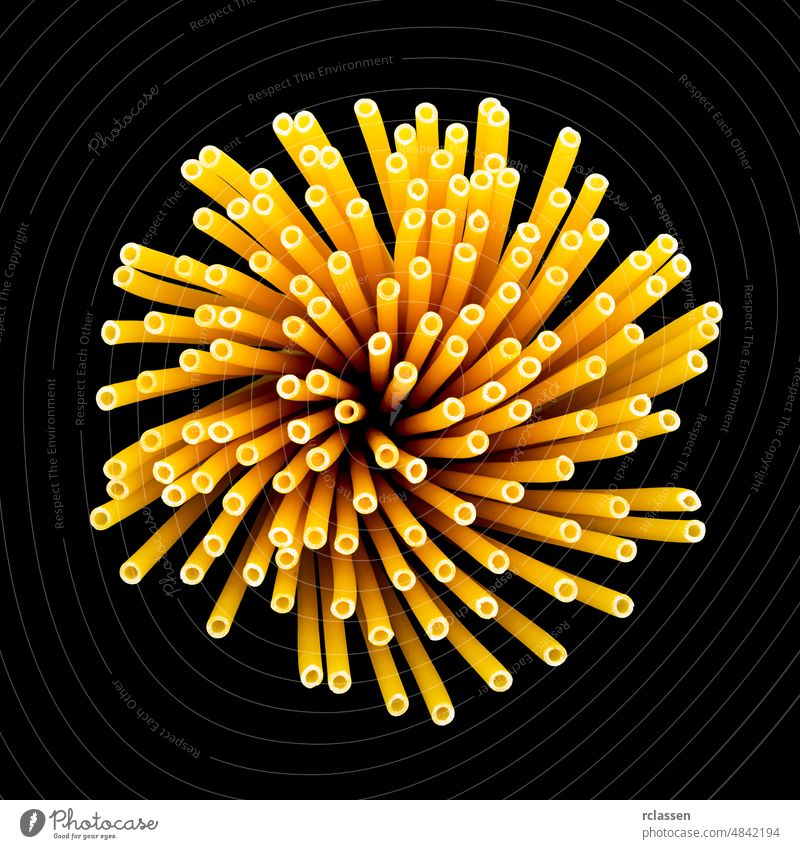 macaroni twister on black diet Nutrition eat durum wheat Italian Italy carbohydrates food noodles pasta vegetarian raw dough uncooked egg spaghetti heap long