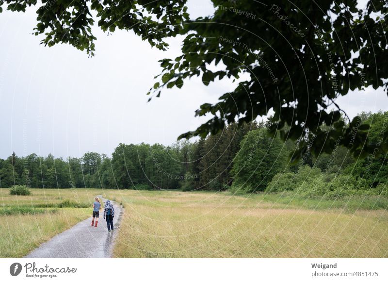 Hiking with children kita Meadow vacation off Rain holidays Bavaria