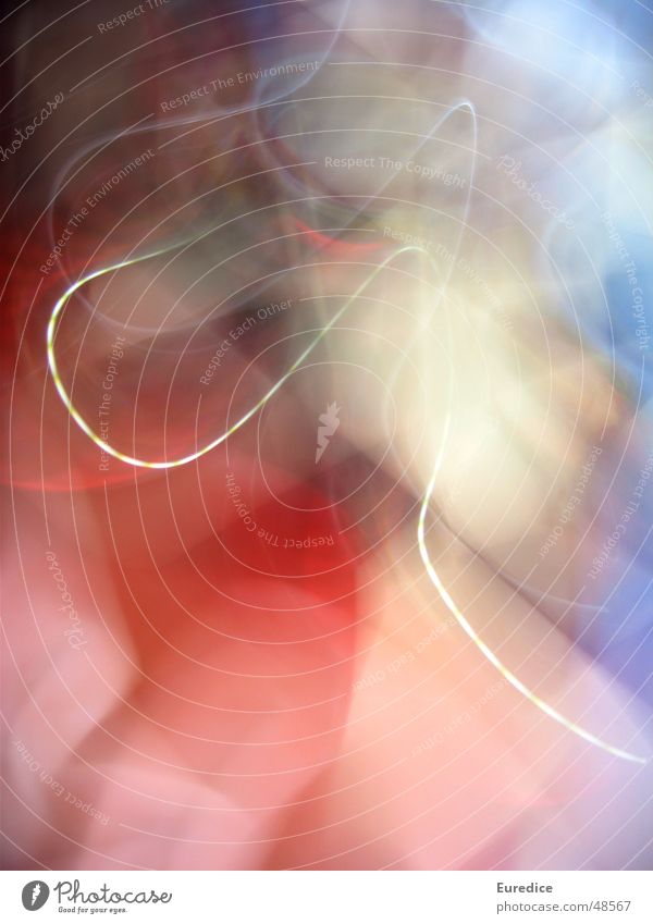 ribbon Abstract Red Light Playing Play of colours Neutral Colour tone Multicoloured Happiness Light painting Modern
