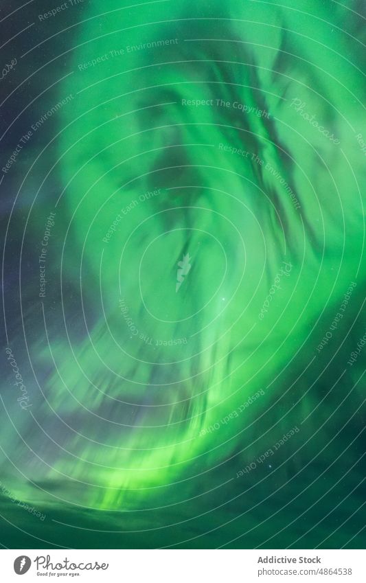 Amazing view of northern lights in night sky aurora borealis mountain winter polar glow starry illuminate phenomenon scenic picturesque dark spectacular green