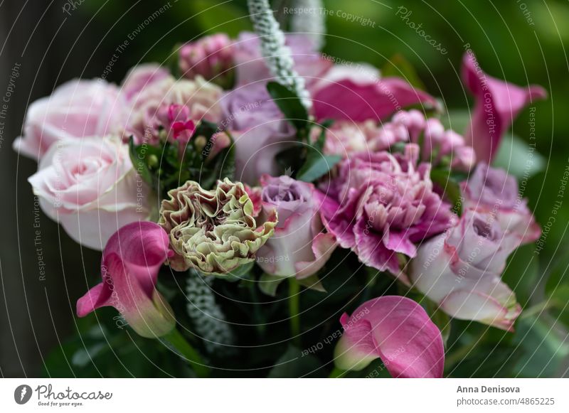 Bouquet from roses and cala lilies bunch of flowers cala lilies bouquet pale pink bunch of roses bouquet of flowers exquisite blooms carnations arrangements