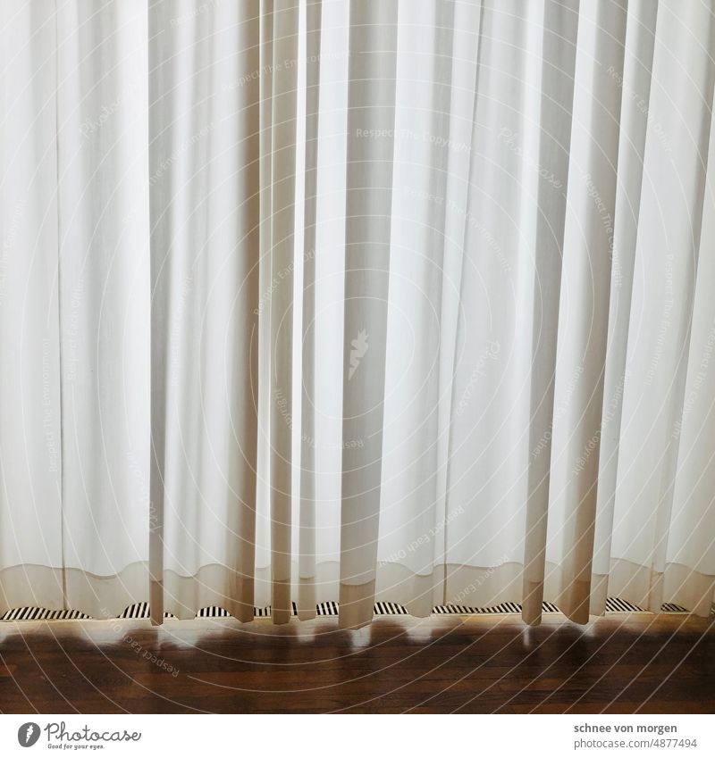 Bright appearance is deceptive Cloth Drape Structures and shapes Living or residing Pattern Decoration Shadow Window Wrinkles Folds Light Deserted Interior shot