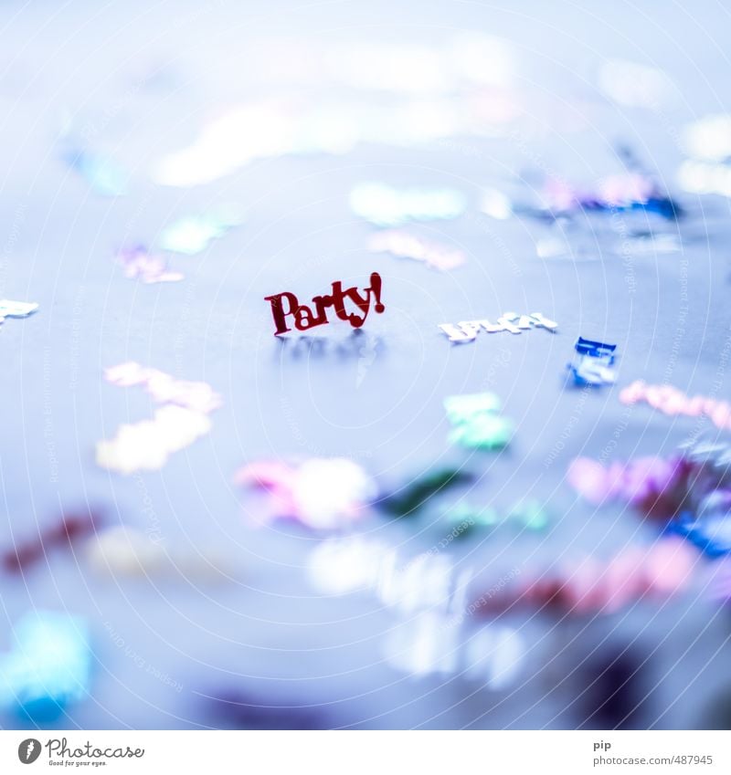 party mood Party Feasts & Celebrations Carnival Birthday Tinsel Confetti Party mood Party space Glittering Typography Kitsch Moody Colour photo Multicoloured
