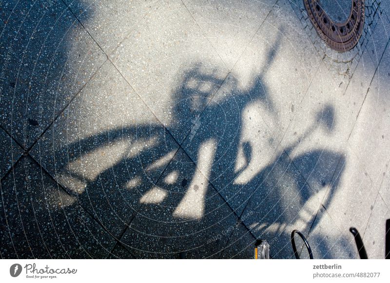 Bicycle shadow Berlin Capital city Life voyage Town city district street photography City trip Scene scenery Tourism daily life urban Suburb Wheel Light Shadow