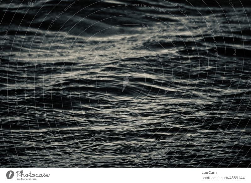 Dark sea - something is brewing Ocean Waves Lake Gale Mysterious Eerie Swell ocean
