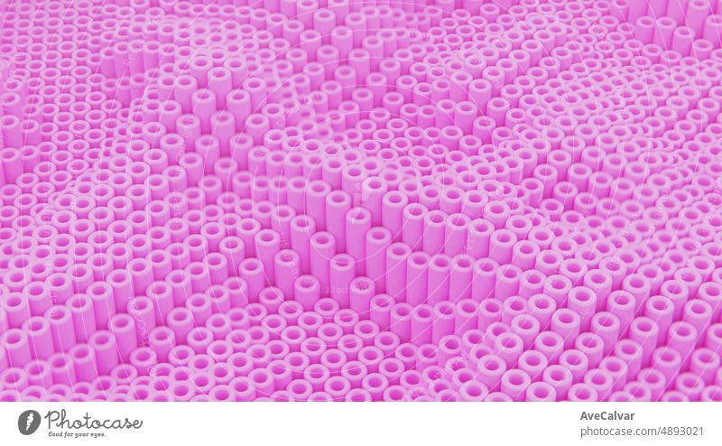 Pink satisfying minimal pattern 3d render, abstract geometric background, colorful constructor,isometric wallpaper,modern trendy style, dynamic design element in motion.