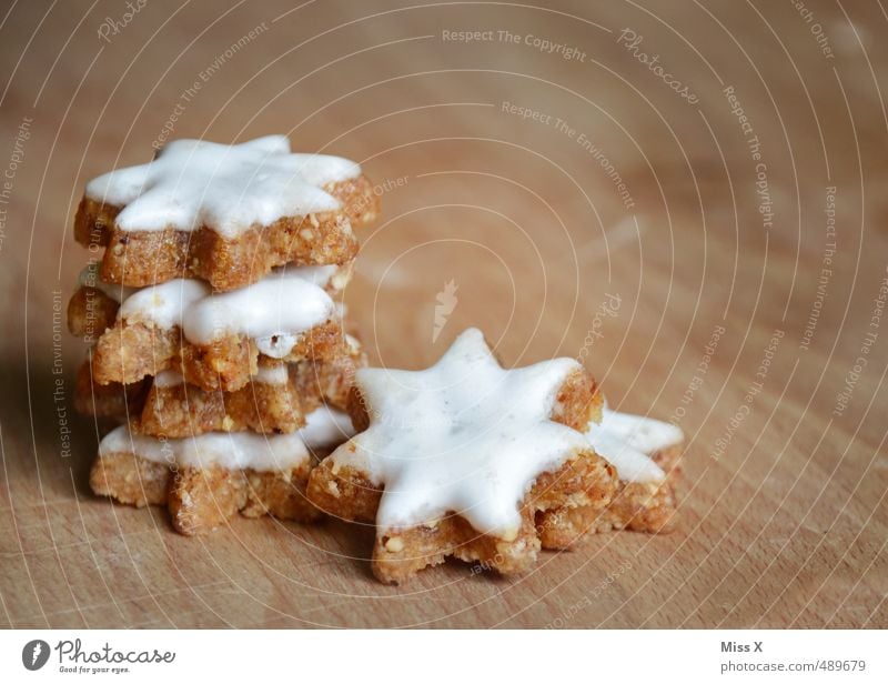 cinnamon stars Food Dough Baked goods Candy Nutrition Delicious Sweet Cookie Christmas biscuit Star cinnamon biscuit Star (Symbol) Stack Icing