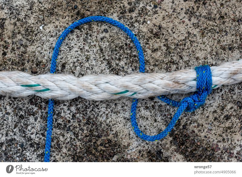 sailor knot leash sail node Rope Maritime Harbour Exterior shot Colour photo Deserted Day Close-up