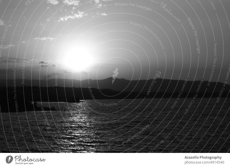 Sunset in black and white art background bank bay beach beautiful blue bright calmness change climate coast daylight ecology environmental evvironment holiday