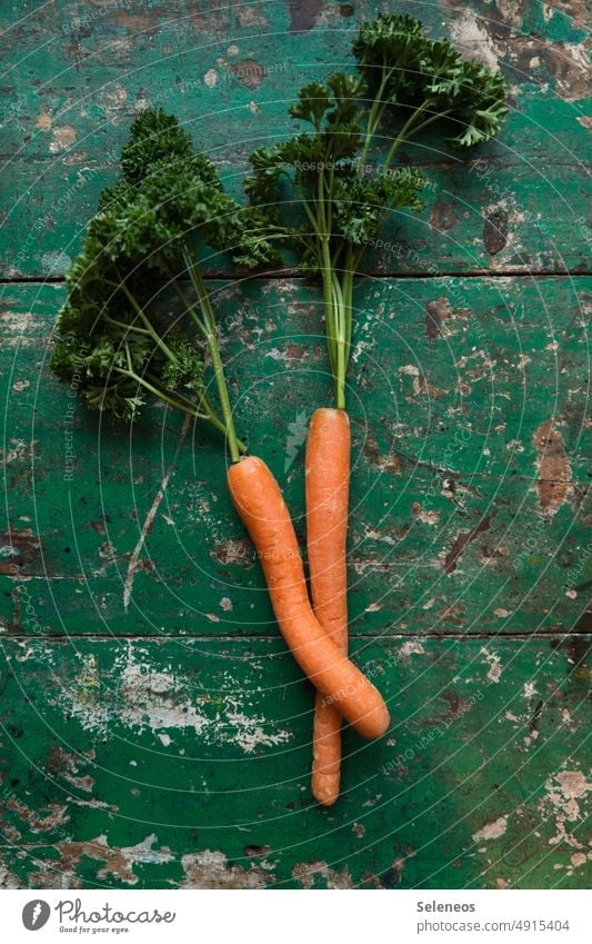 Love - Photocasestyle salubriously Vegetable Green Fresh carrot Carrot Food Healthy Nutrition Organic produce Vegetarian diet Delicious Colour photo Parsley
