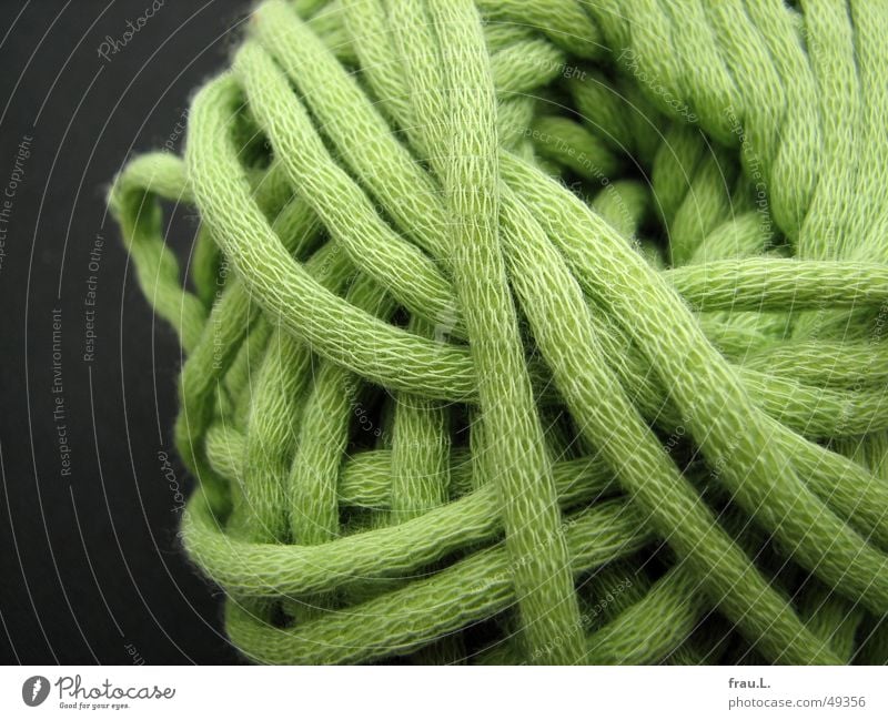 coiled Knot Knit Ball of wool Wool Wound up Craft (trade) Green Leisure and hobbies Clothing Sewing thread Handcrafts