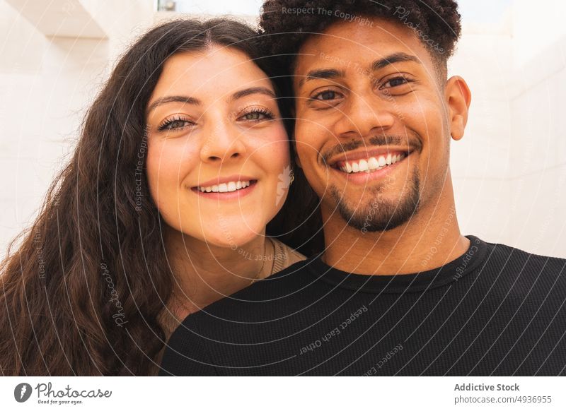 Closeup Portrait Of Smiling Couple Full Frame Toothy Love Lifestyle Together Leisure Bonding Boyfriend Dating Happiness Face Beautiful Looking At Camera Friend