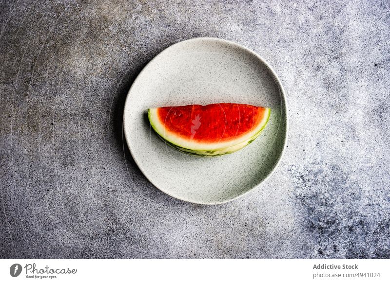 Fresh watermelon on dark background dessert eat food fruit green healthy meal slice organic red delicious summer concrete whole stoneware stripe fresh natural