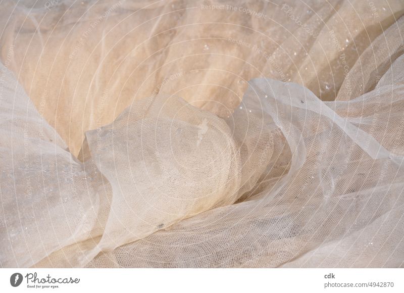 Veil | tangles | delicate, fine & translucent. Cloth Tulle Voile Net Transparent Translucent Thin Delicate Fine Wet Drops of water White whitish soft shades