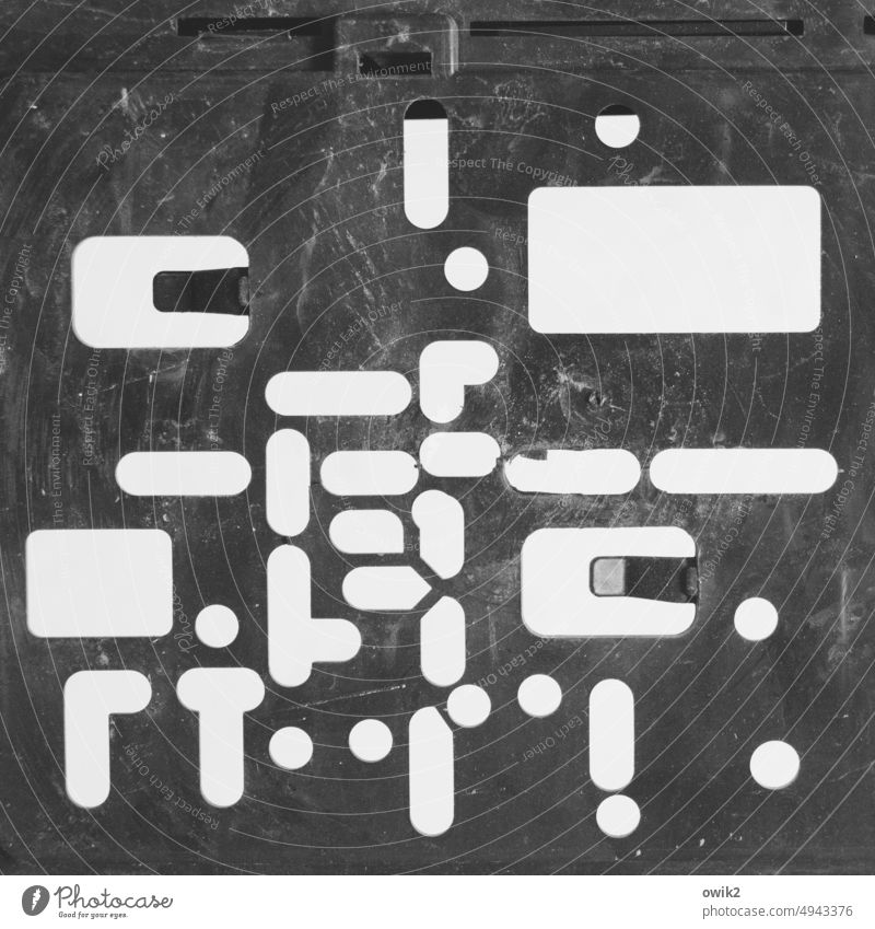 error Technology Detail Abstract Unclear Structures and shapes bottom disk puzzling Black & white photo cryptically incisions Recesses Pattern Close-up Regular