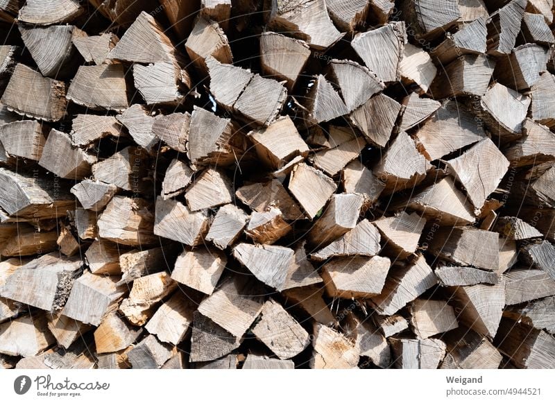 Wood pile as heating material Firewood Energy Energy crisis incinerate sb./sth. Heat