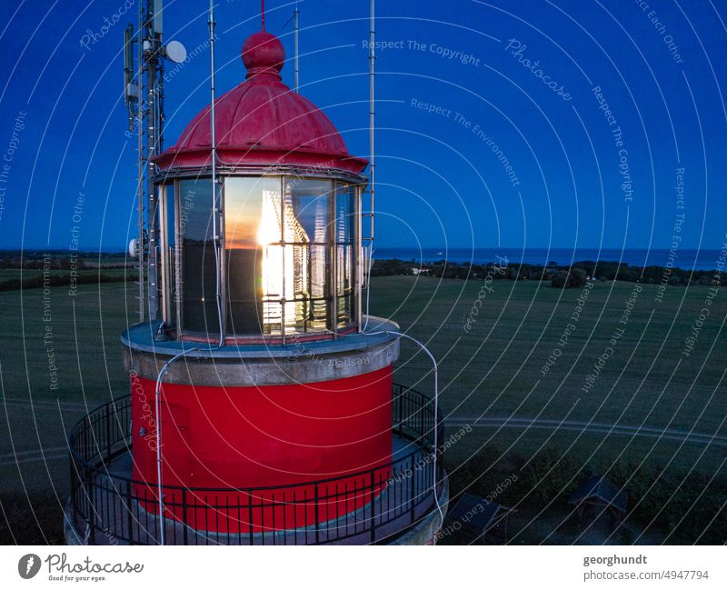 Light buc 2 Night stars Twilight Lonely on one's own Landscape Mecklenburg Nature Navigation mark Lighthouse lighthouse BUK Lens Fresnellinst Illuminate Lamp