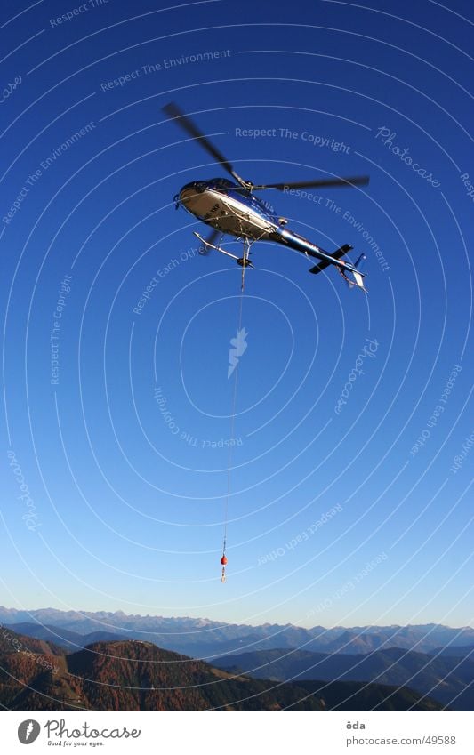 heli alpin Helicopter Weight Horizon Flying Aviation Rotor Rope Logistics Sky Mountain