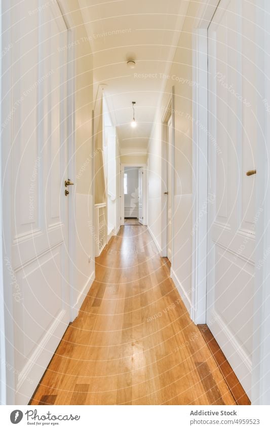 white modern corridor of a renovated house Passage entrance Way hallway Floor Wall Modern House Home Interior Architecture Interior Design Apartment Residential