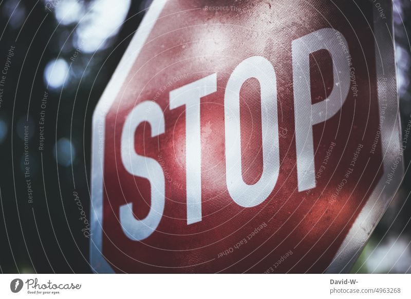 Stop sign - stop stop Hold Clue Red Warning sign Road sign Stop board,