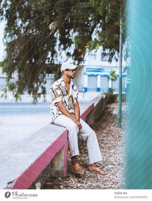 Stylish man sitting in the park Style styled styler stylish Fashion fashionable Fashioned Fashion Model fashionista fashion photography outfit Trend trendy