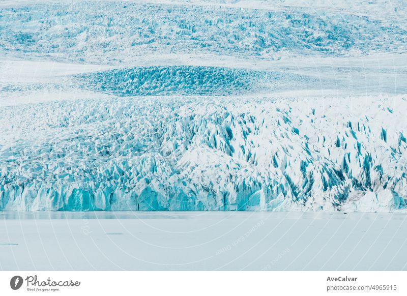 Aerial glacier texture of crevasses. Vatnajokull glacier in Iceland. Wallpaper background of the wild icelandic nature. blue cave winter arctic beauty frozen