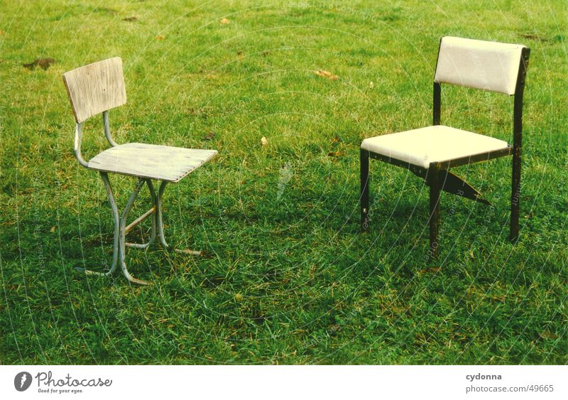 communication Chair Meadow Green Style Broken Grass Retro Communicate Furniture Old Nature Connection
