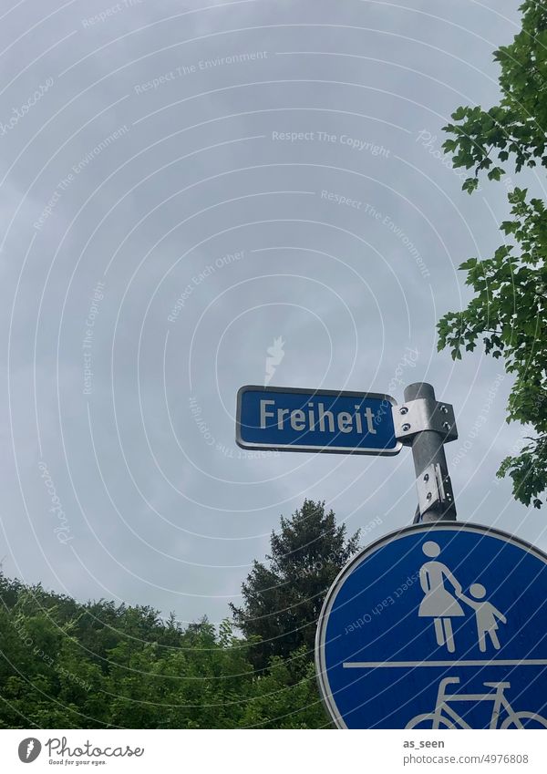 Freedom, to the left Street street sign Sign Road sign off Transport Signal symbol mother and child Bicycle Exit route Direction Advice Symbols and metaphors