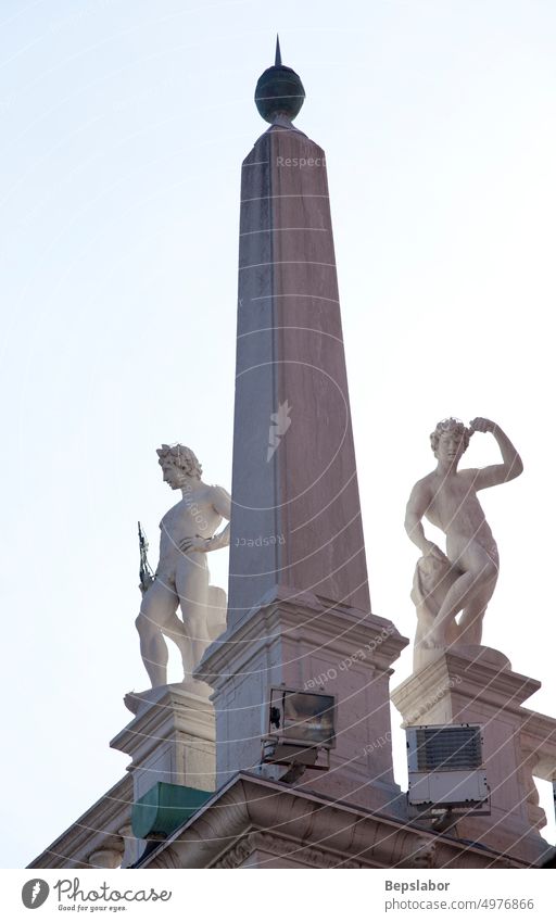 Statues, Venice cornice marble balustrade music obelisk palzzo pound sculpture statue venice classic artistic