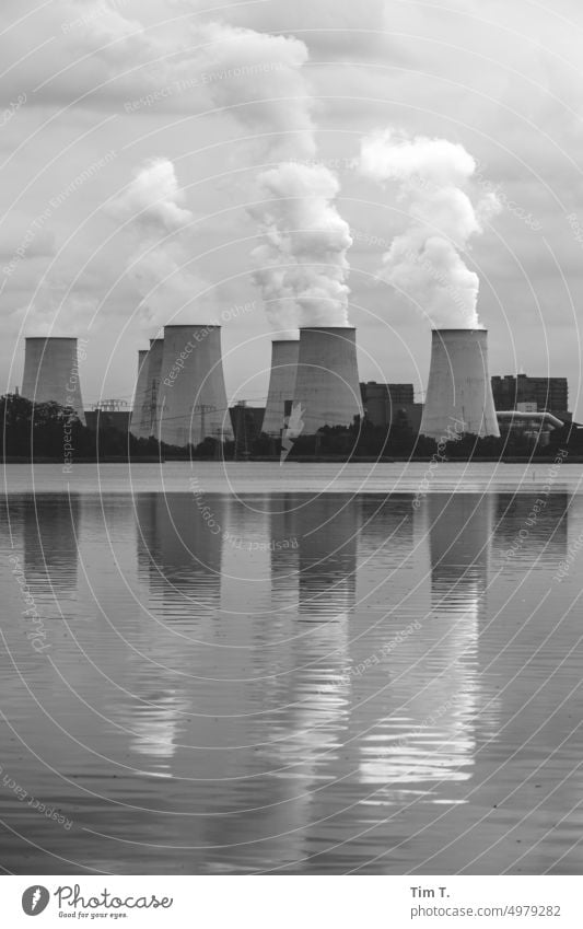 coal-fired power station Coal power station bnw Autumn cooling tower Energy industry Industry Environmental pollution Climate change Environmental protection