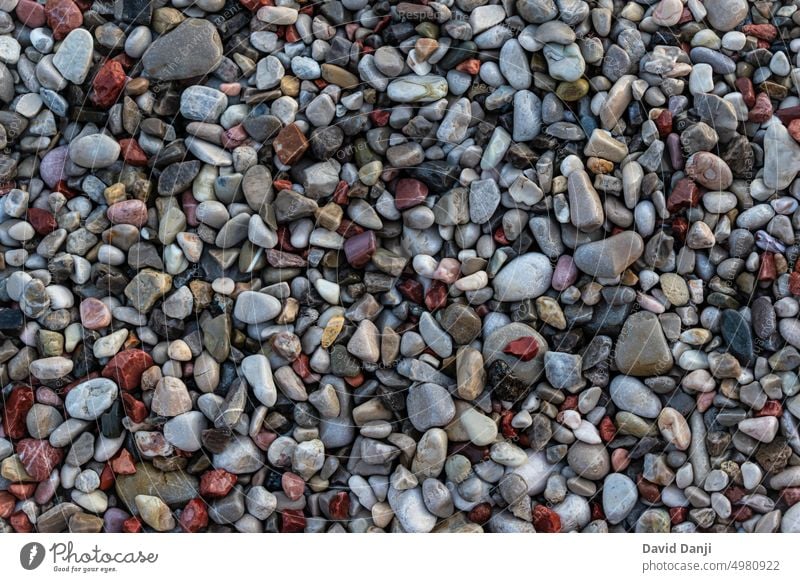 Sea Stone Pattern, Texture, next to the Adriatic Sea in Petrovac, Montenegro abstract background backgrounds beach beaches closeup color detail granite gravel