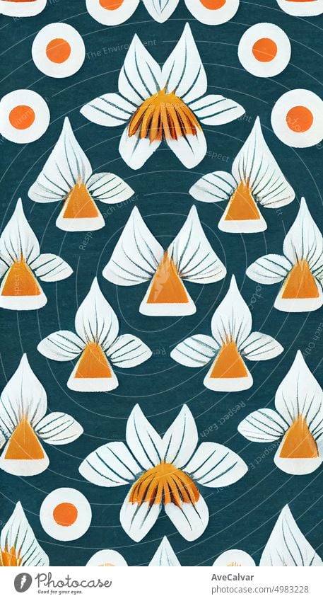 Seamless pattern background Abstract nordic print.Scandinavian style. Hand drawn illustration.for trendy fabrics, decorative pillows, wrapping festive paper.design frame for invitations,greeting cards