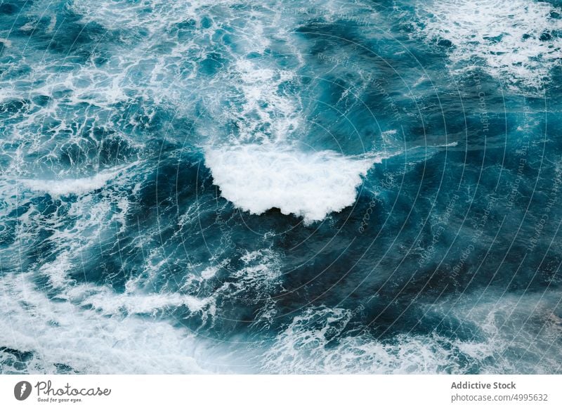 Foamy sea waves during storm foam splash weather energy water marine nature la palma spain canary islands seaside power ocean crash seascape surface aqua