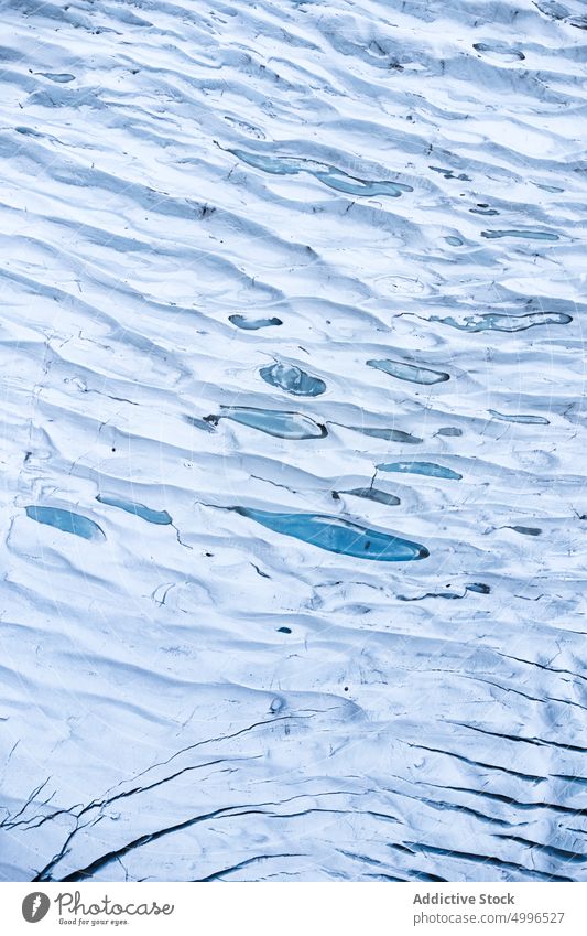 Rough surface of huge glacier as abstract background ice winter snow landscape nature formation volcanic geology climate range massive north vatnajokull iceland
