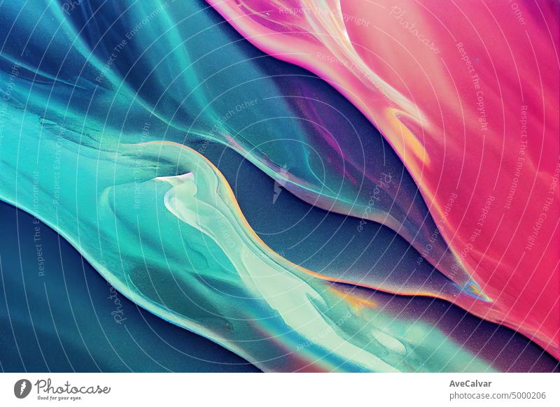 Abstract trendy holographic background.Multicolor abstract creative background made of curved shapes.iridescent surface wrinkled vaporwave wavy horizontal ideas