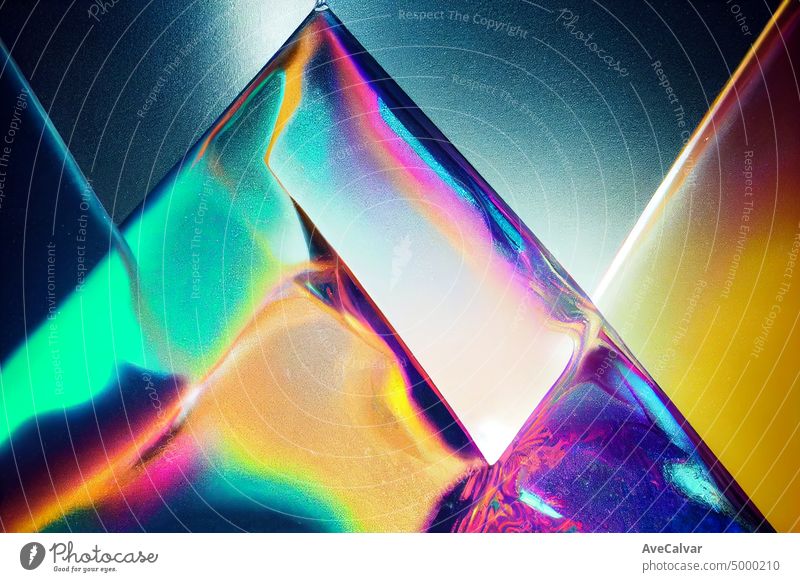 Abstract and pattern background in intense iridiscent light colors.Blurred abstract Modern colored holographic background in 80s style. Crumpled iridescent foil real texture.Synthwave.Vaporwave style.
