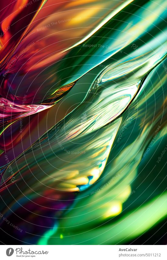 Liquid glass, light refractions, abstract liquid colourful colours glasses horizontal oil textured transparent surface art biology chemistry drop droplet dye
