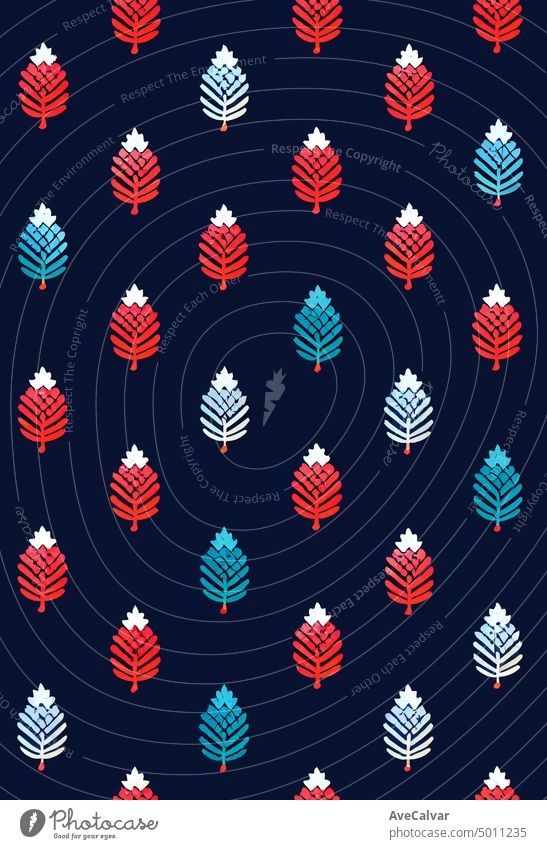 Background with mid century modern christmas wallpaper pattern with copy space. illustration wrapping paper gold graphic holly icon set invitation navy
