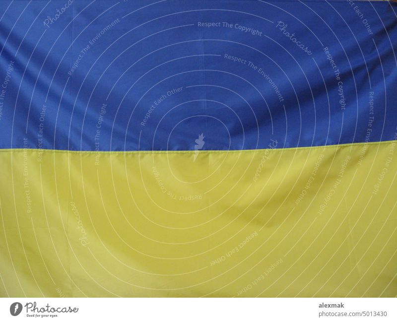 Official flag of Ukraine. Two stripes of the national symbol National symbols official Ukrainian trident brochure cover presentation government sign surface