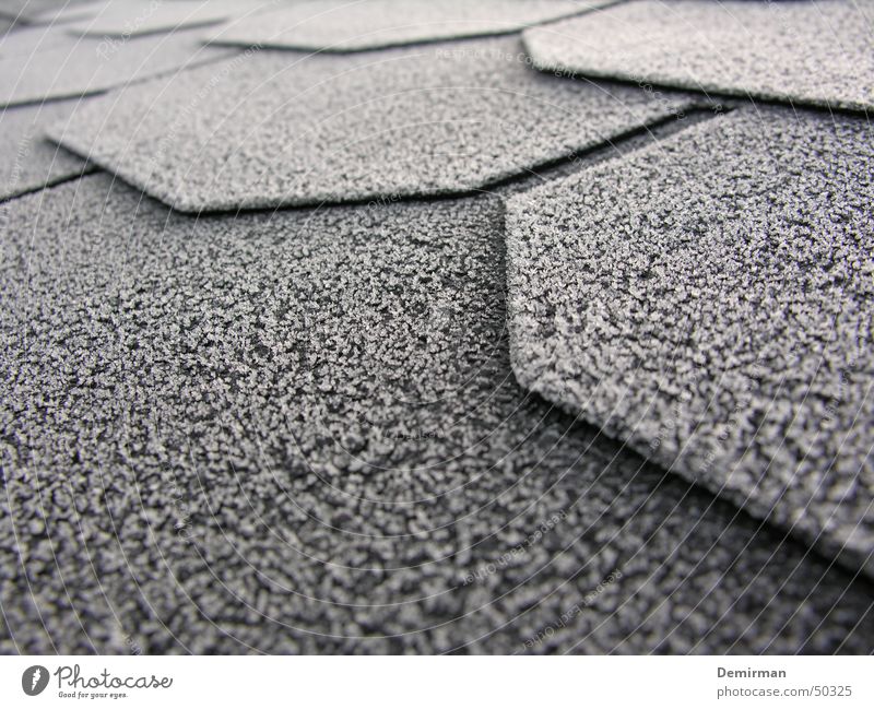 frost cloth Winter Cold Roof Black White Corner Frost Disk Contrast Rope Snow Crystal structure